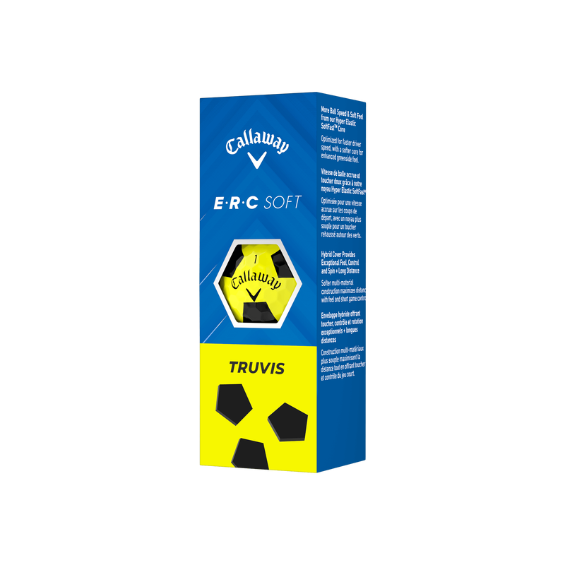 E&bull;R&bull;C Soft Truvis Yellow Golf Balls - View 4
