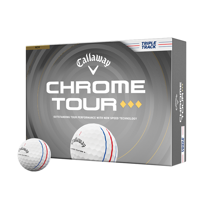 Chrome Tour Triple Diamond Triple Track Golf Balls - View 1