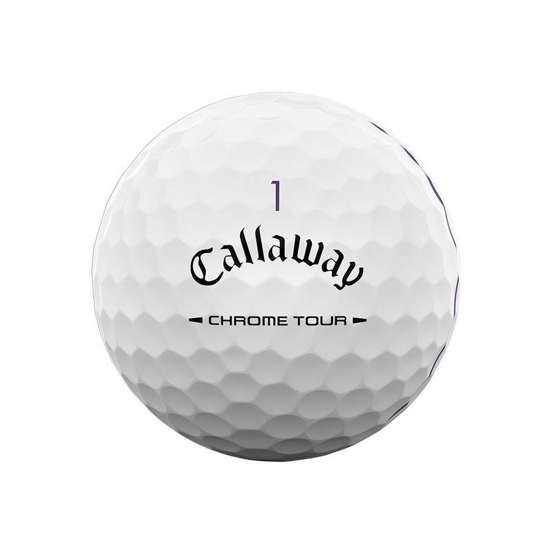 Chrome Tour Purple and Gold Triple Track Golf Balls - View 4