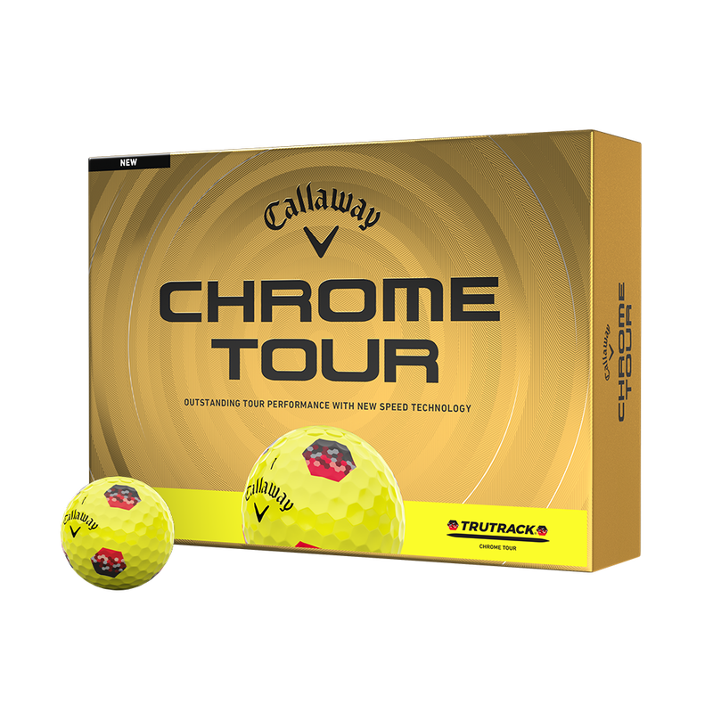 Chrome Tour TruTrack Yellow Golf Balls - View 1