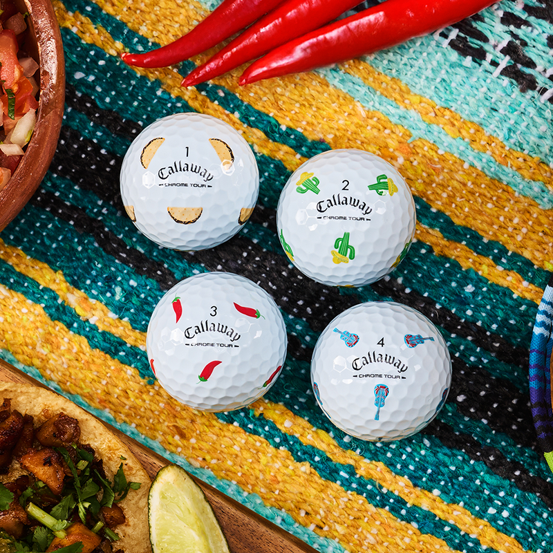 Chrome Tour Aces and Amigos Golf Balls - View 2