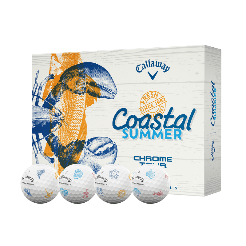 Chrome Tour Coastal Summer Golf Balls - View 1