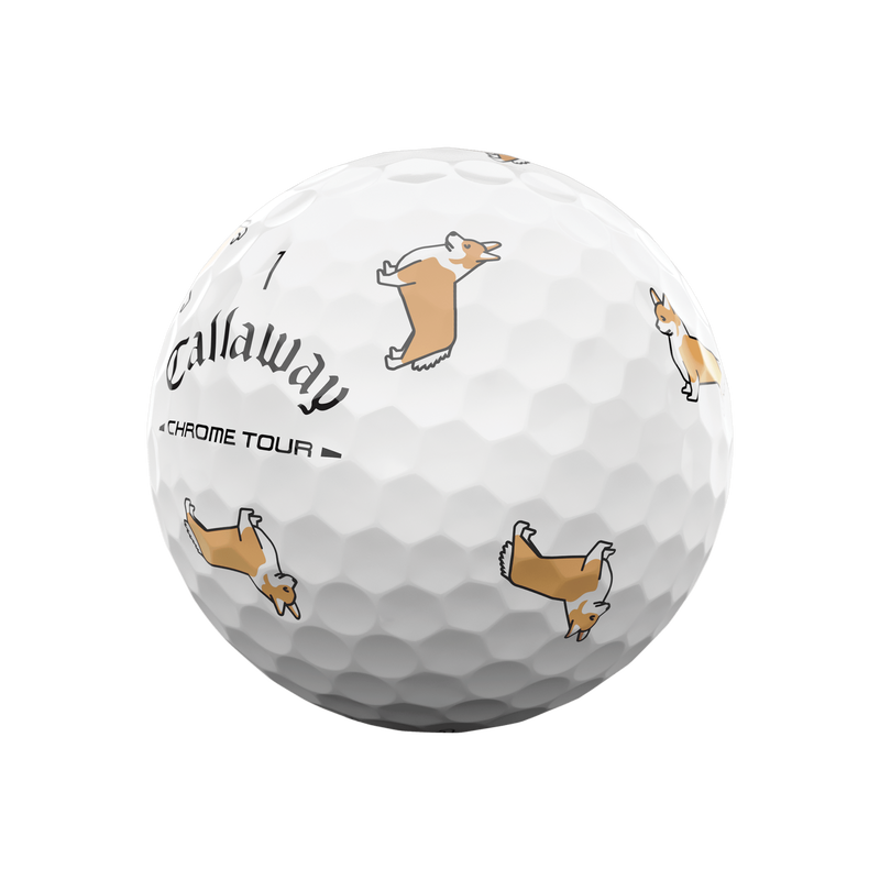 Chrome Tour Corgi Dog Golf Balls - View 4
