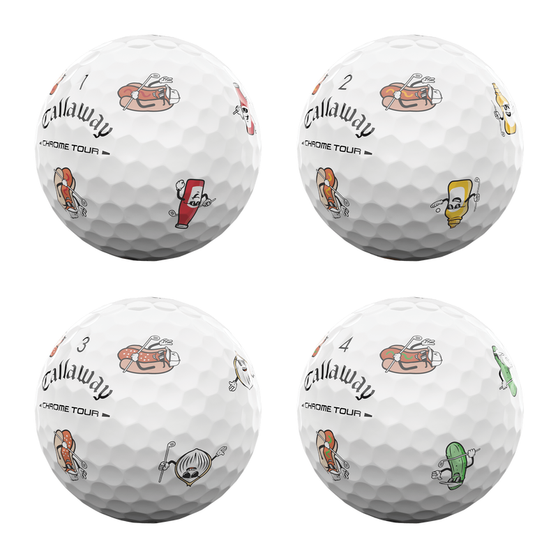 Chrome Tour Hot Dog Golf Balls - View 3