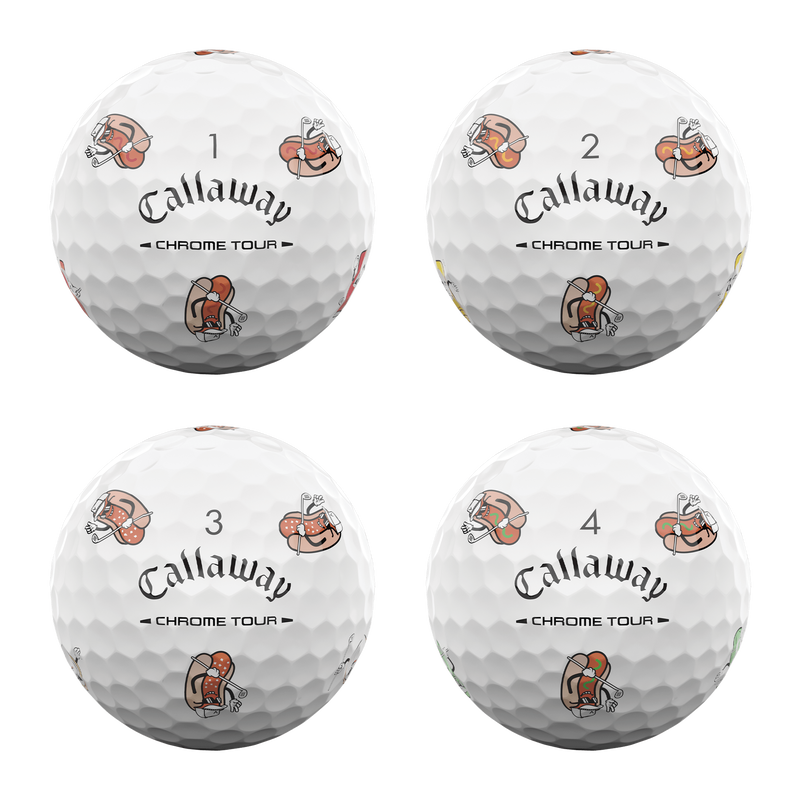 Chrome Tour Hot Dog Golf Balls - View 4