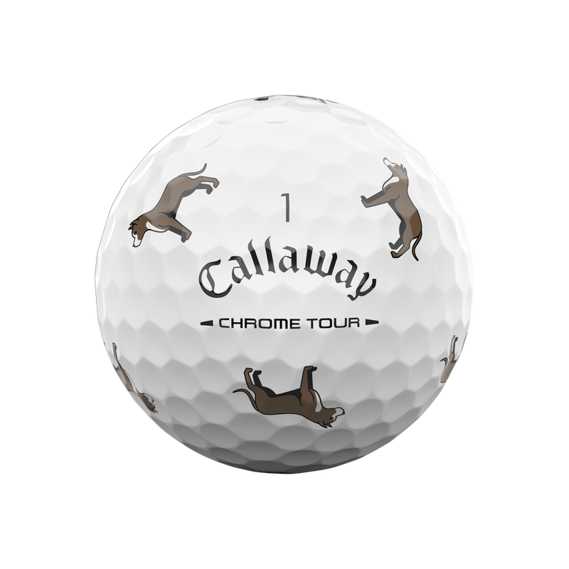 Chrome Tour Pit Bull Dog Golf Balls - View 3