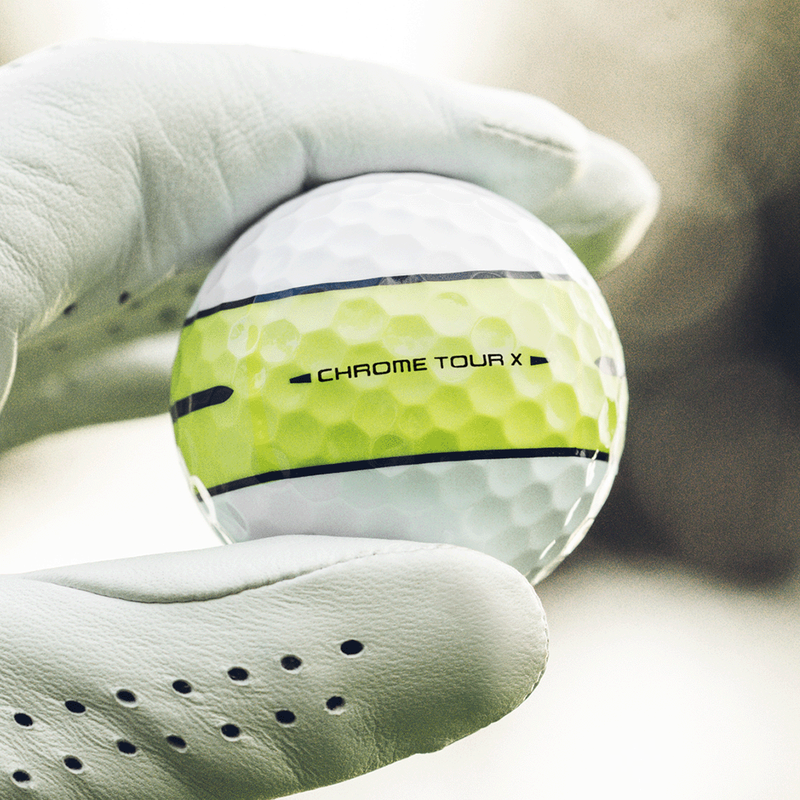 Chrome Tour X 360 Yellow Stripe Golf Balls - View 2
