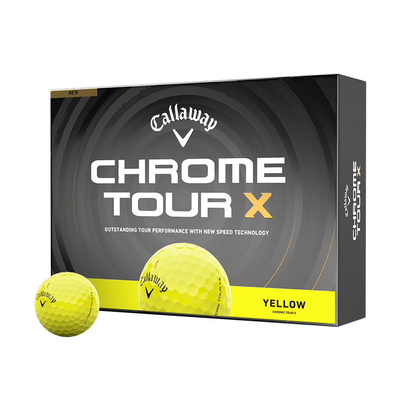 Chrome Tour X Yellow Golf Balls - View 1