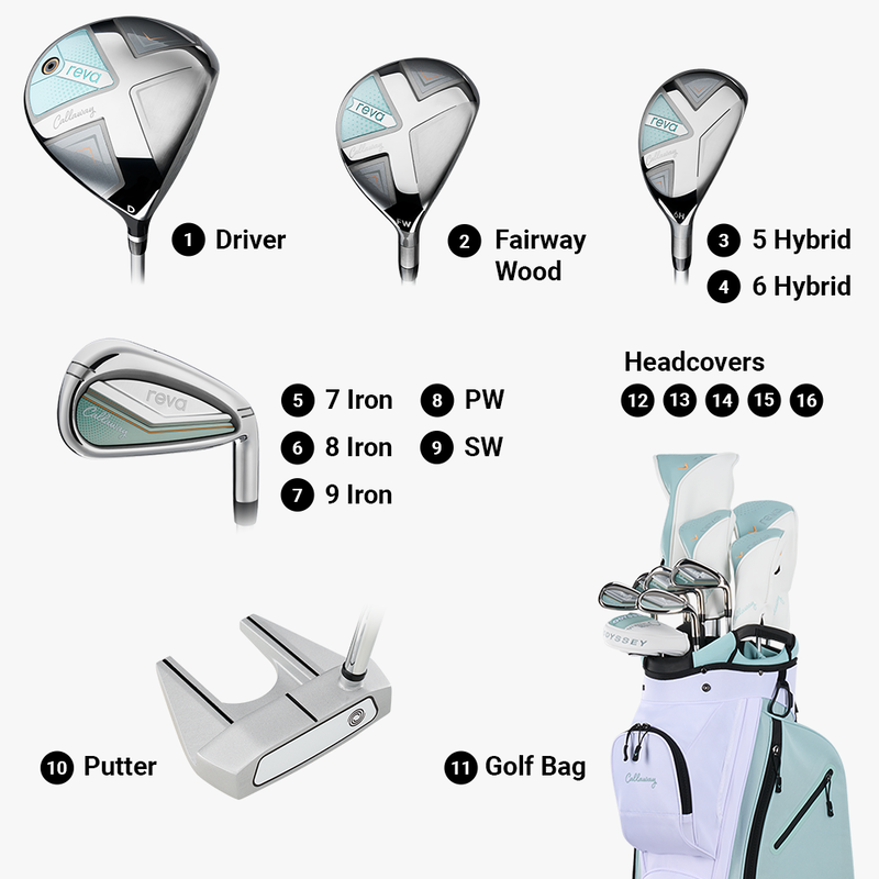 Women's REVA 11-Piece Cart Bag Complete Set - View 3