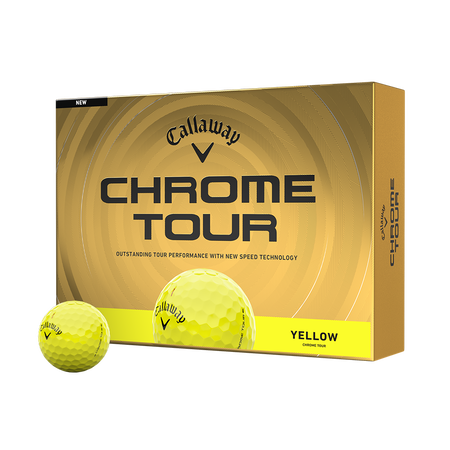 Chrome Tour Yellow Golf Balls