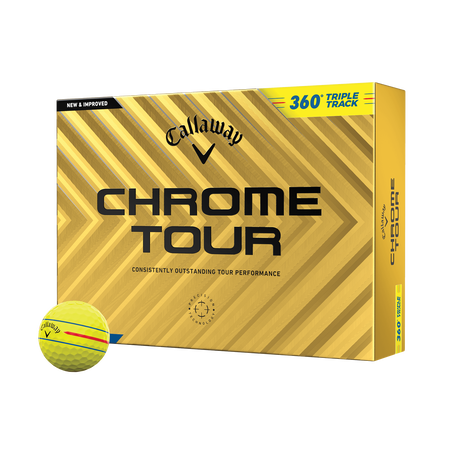 Chrome Tour 360 Triple Track Yellow '24 Golf Balls