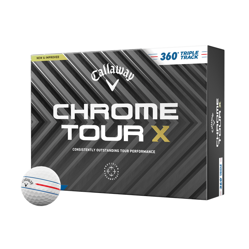 Chrome Tour X 360 Triple Track '24 Golf Balls - View 1