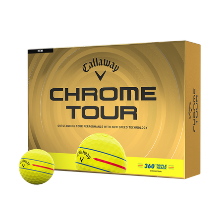 Chrome Tour 360 Triple Track Yellow Golf Balls