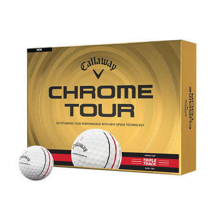 Chrome Tour Black and Red Triple Track Golf Balls