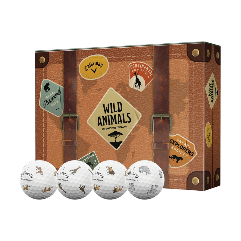 Chrome Tour Wild Animals Golf Balls - View 1