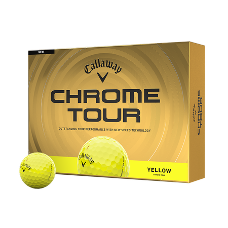 Chrome Tour Yellow Golf Balls