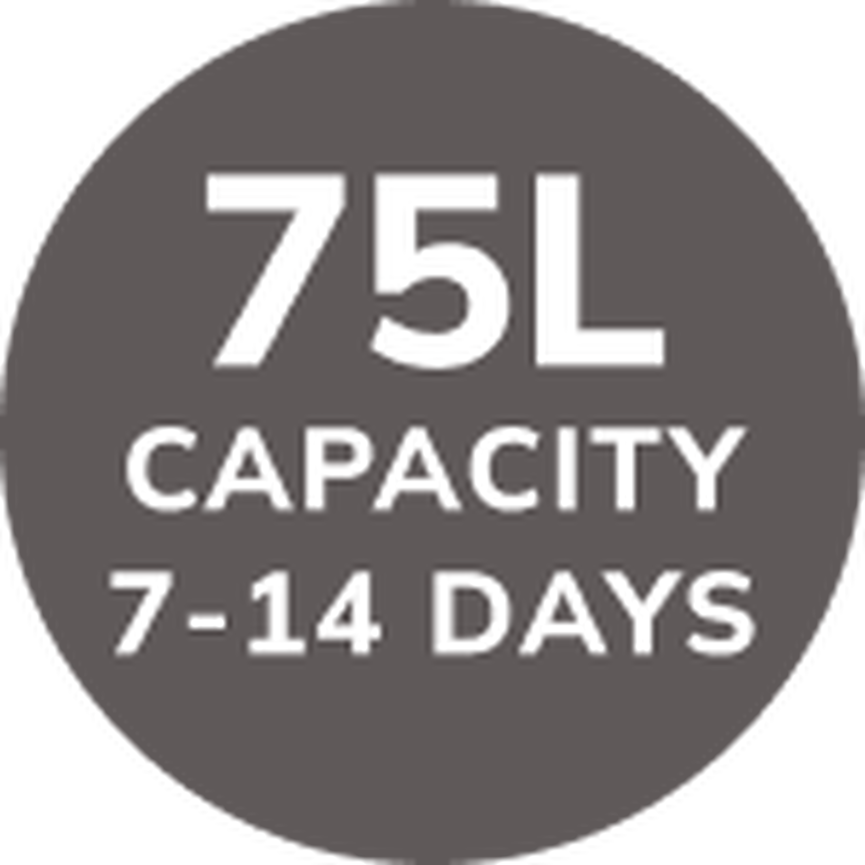 75 litre capacity