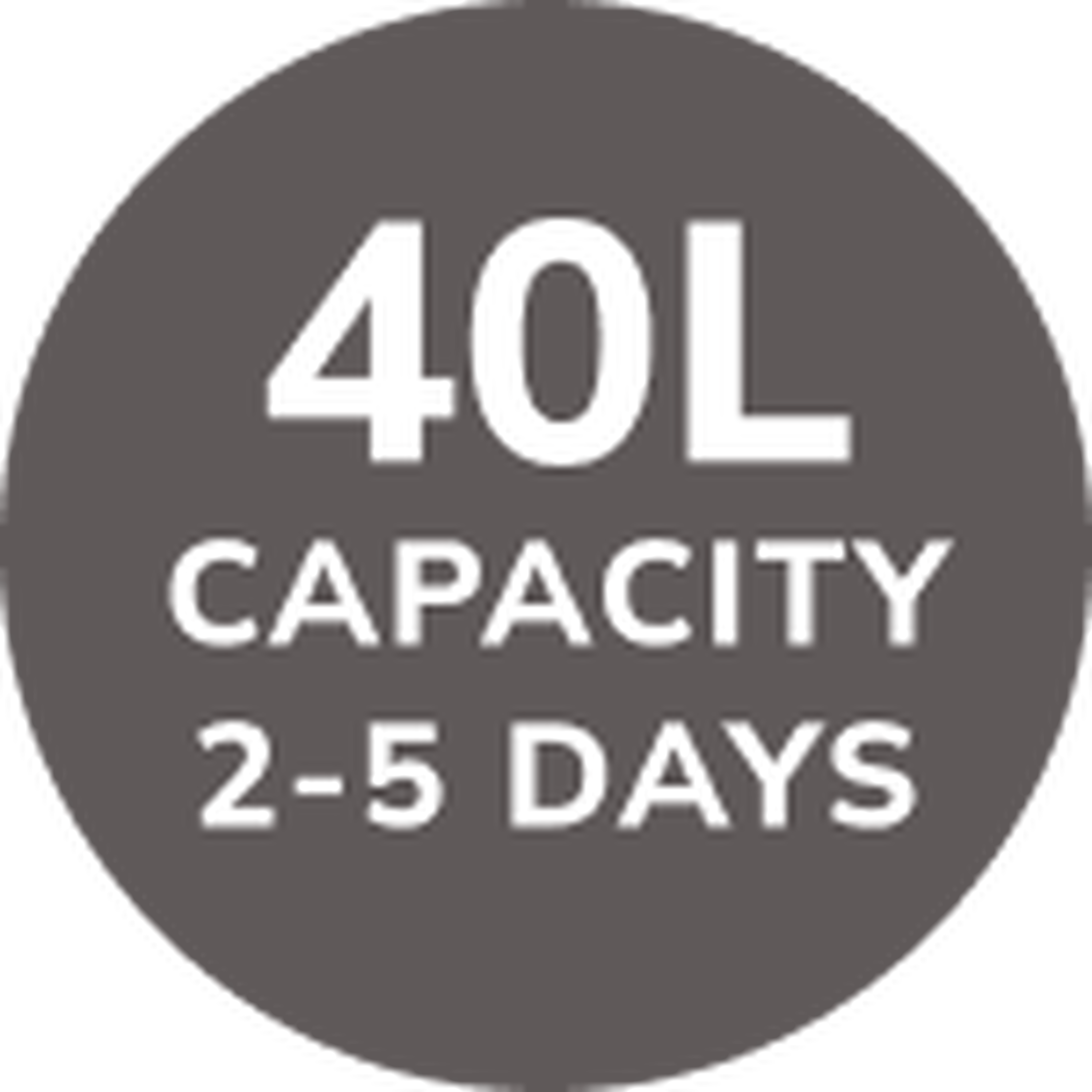 40 litre capacity
