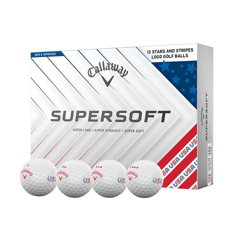 Balles de golf Supersoft Étoiles et Rayures - View 1