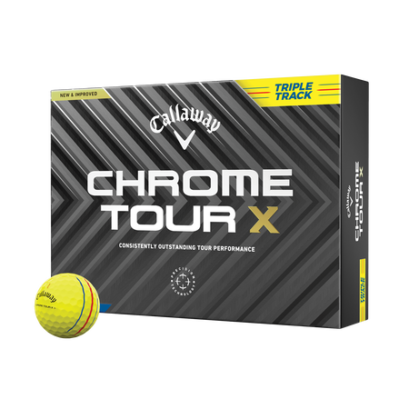 Balles de golf Chrome Tour X Triple Track Jaune