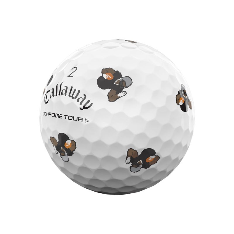 Chrome Tour Retro Football Golf Balls - View 10