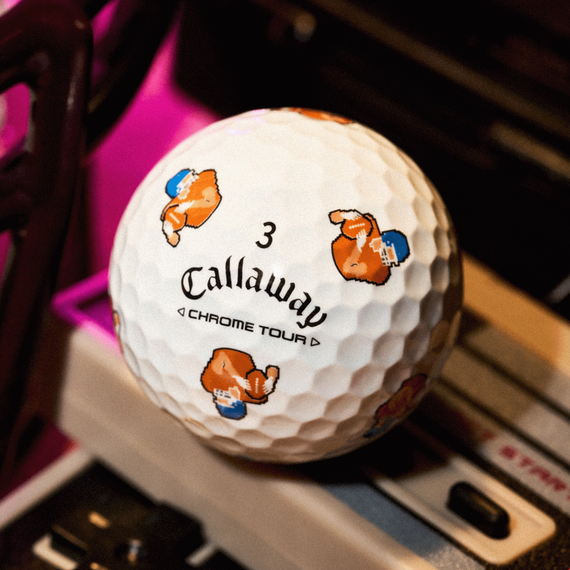 Chrome Tour Retro Football Golf Balls - View 5