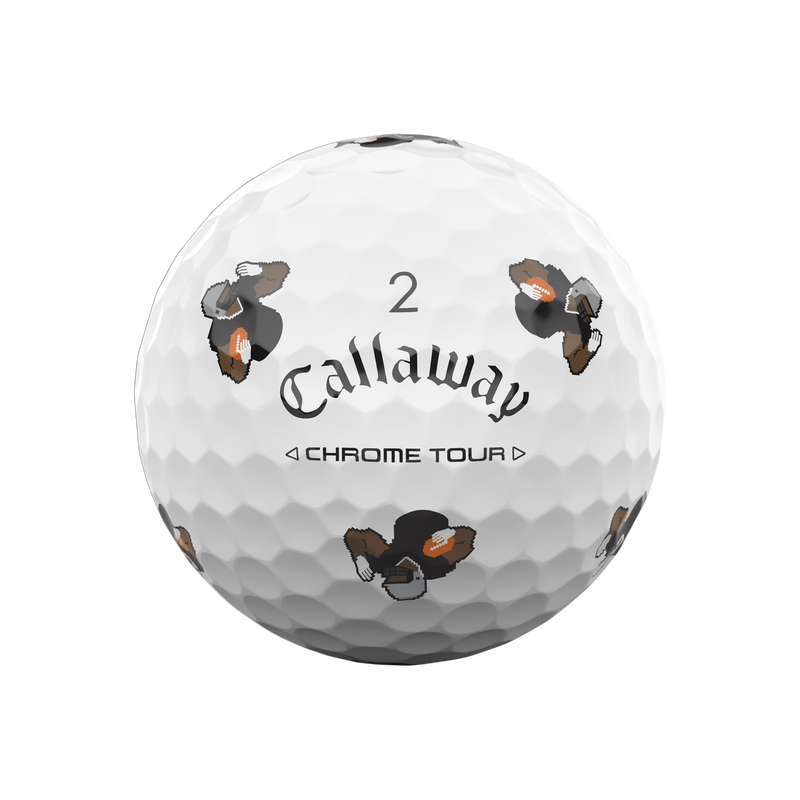 Chrome Tour Retro Football Golf Balls - View 9