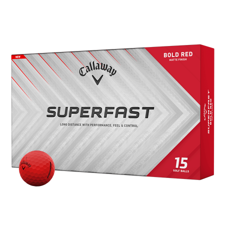 Balles de golf Superfast Bold Red 15-Pack