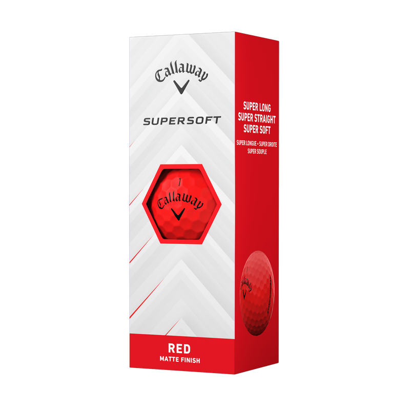 Balles de golf rouges mates Supersoft - View 4