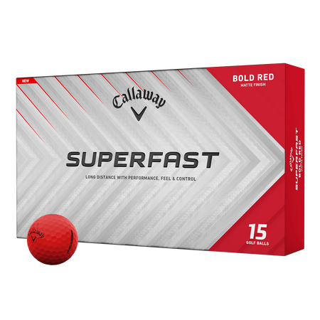 Balles de golf Superfast Bold Red 15-Pack