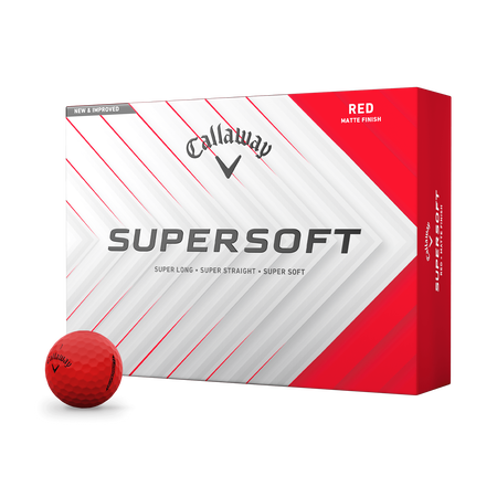 Balles de golf rouges mates Supersoft