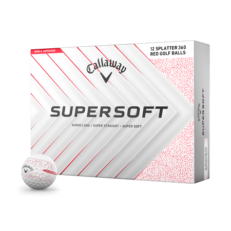 Balles de golf Supersoft Splatter 360 Rouge