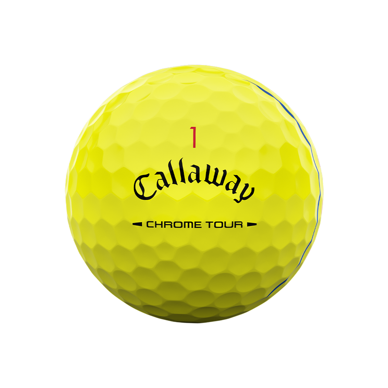 Chrome Tour Triple Track Yellow Golf Balls - View 4