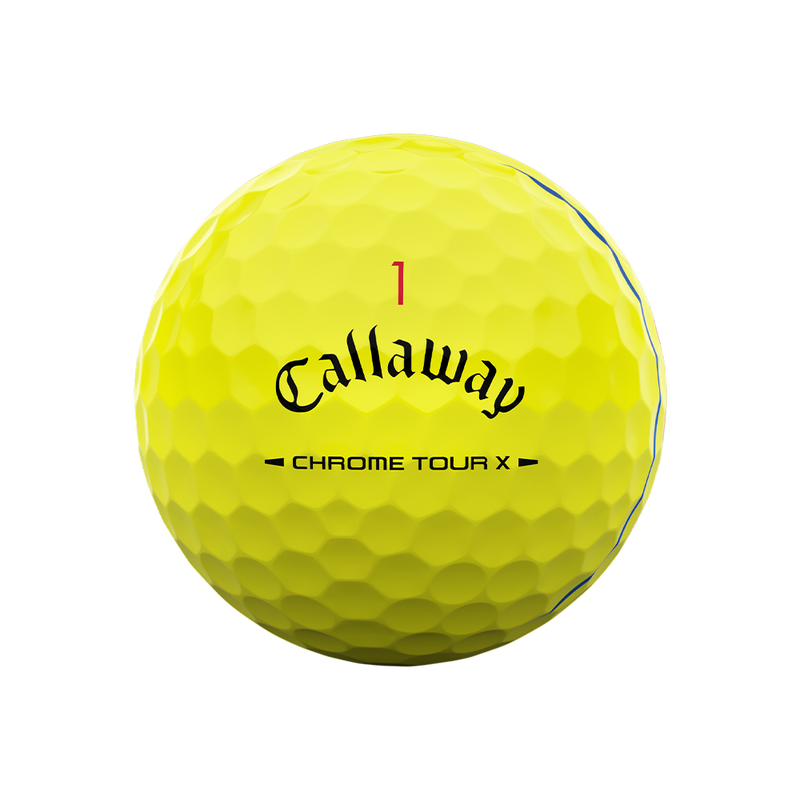 Chrome Tour X Triple Track Yellow Golf Balls - View 4