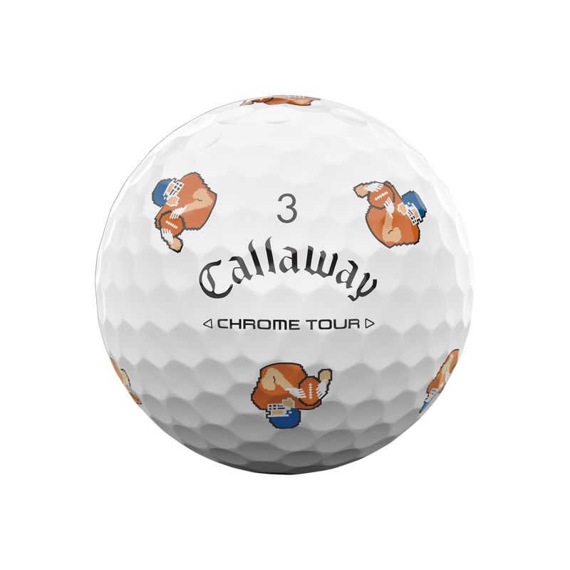 Chrome Tour Retro Football Golf Balls - View 11