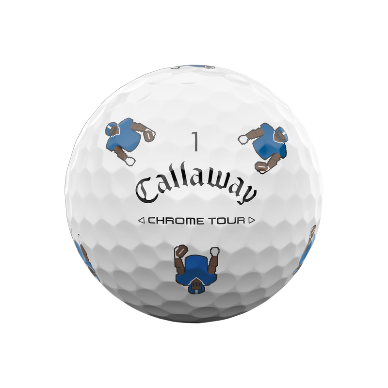 Chrome Tour Retro Football Golf Balls - View 7