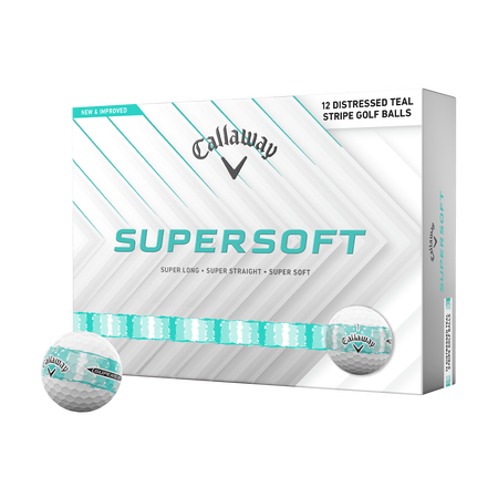Supersoft Distressed Teal Stripe Golf Balls