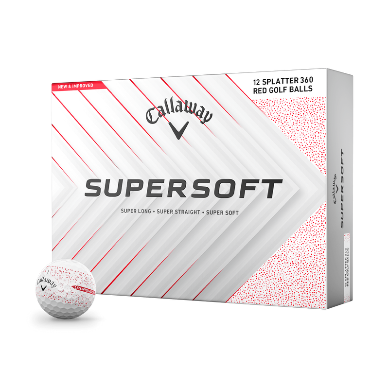 Balles de golf Supersoft Splatter 360 Rouge - View 1