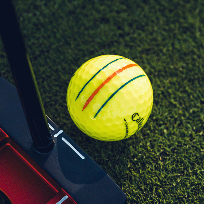Chrome Tour Triple Track Yellow Golf Balls - View 2