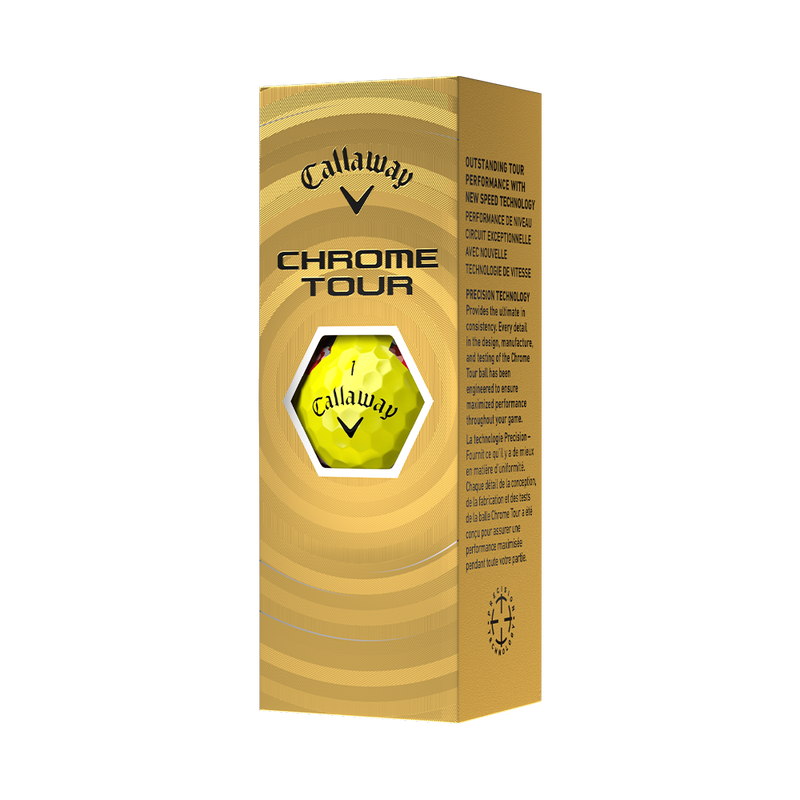 Chrome Tour TruTrack Yellow Golf Balls - View 6