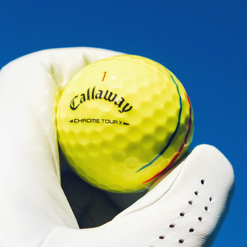 Chrome Tour X Triple Track Yellow Golf Balls - View 2