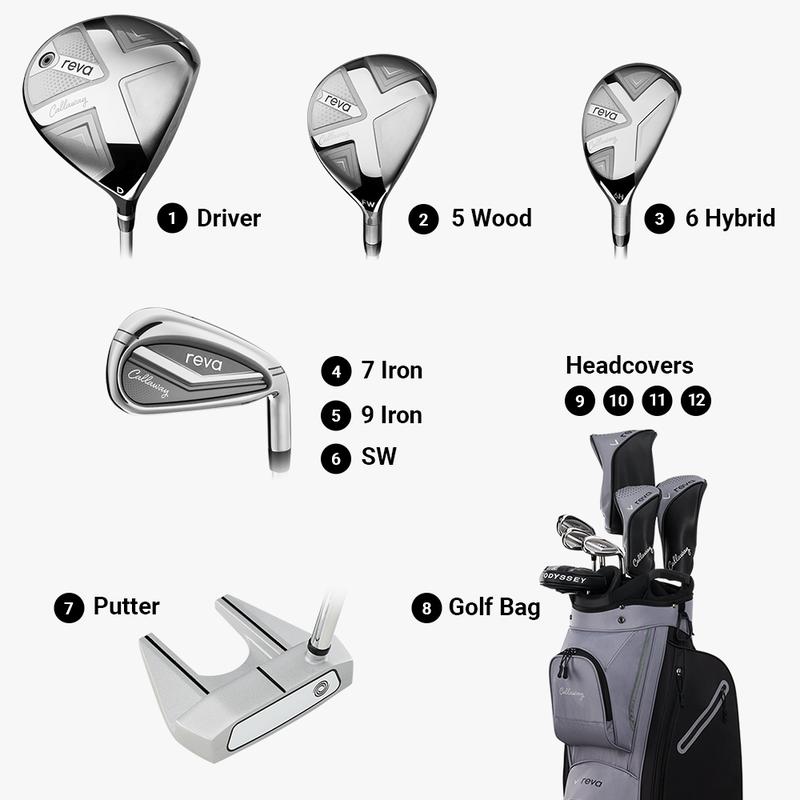 Women's Reva 8-Piece Cart Bag Complete Set - View 3