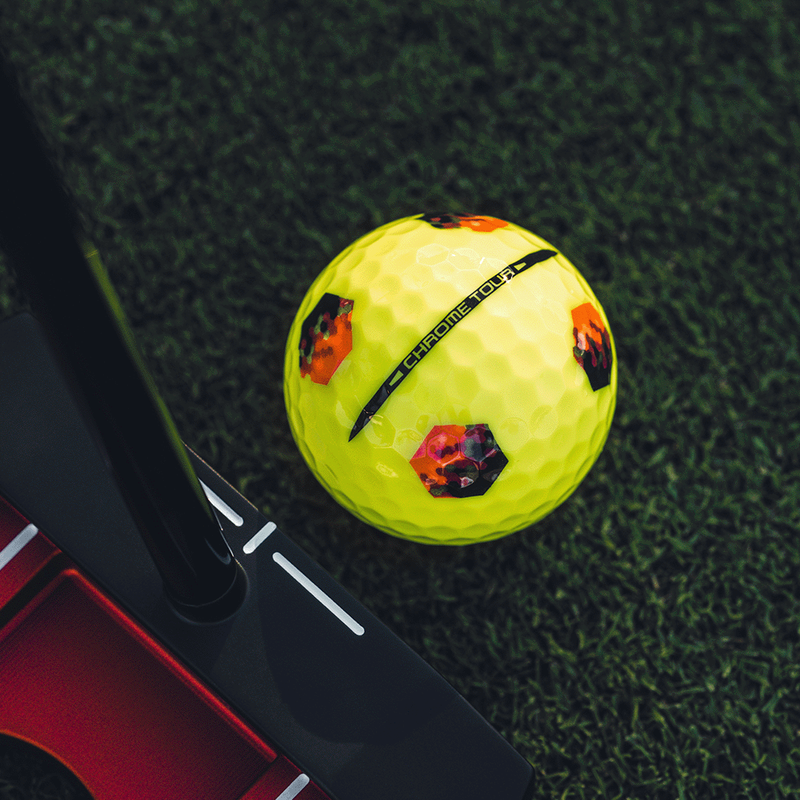 Chrome Tour TruTrack Yellow Golf Balls - View 2