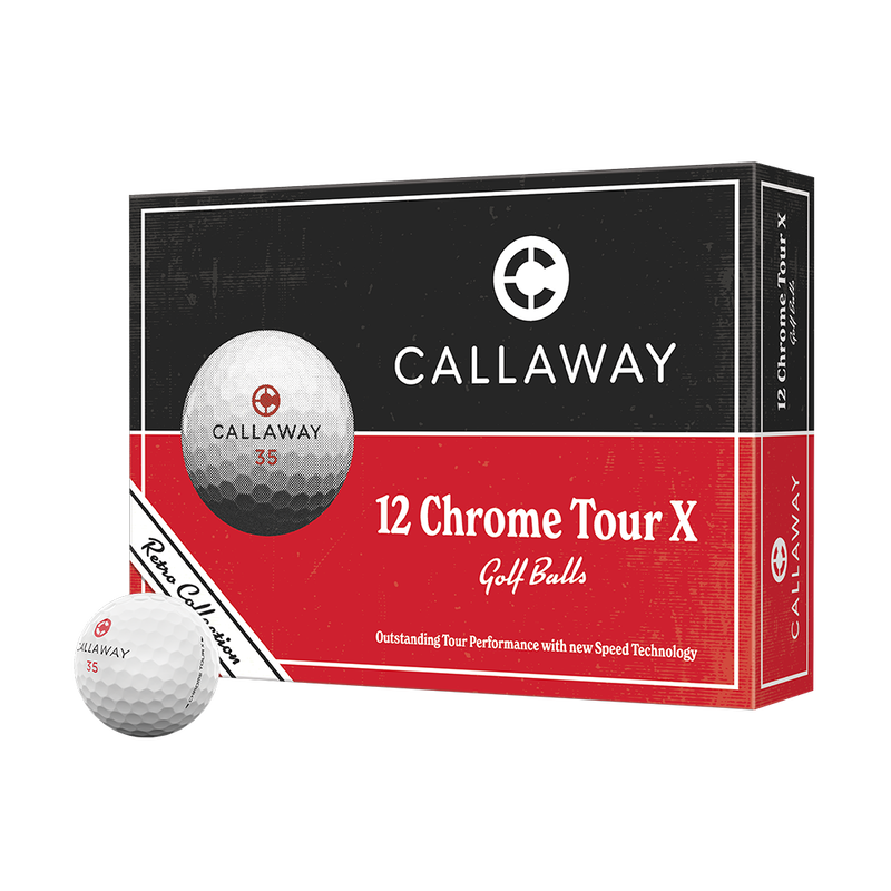 Chrome Tour X Retro Golf Balls - View 1