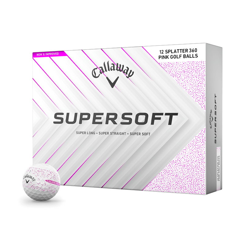 Balles de golf Supersoft Splatter 360 Rose - View 1