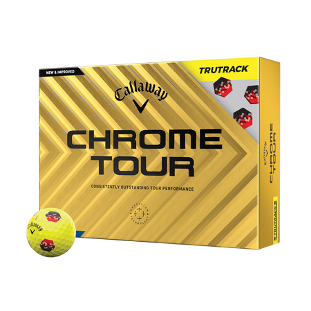 Balles de golf Chrome Tour TruTrack Jaunes