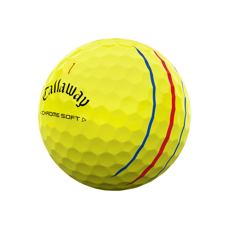 Balles de Golf Chrome Soft Triple Track Jaunes - View 2