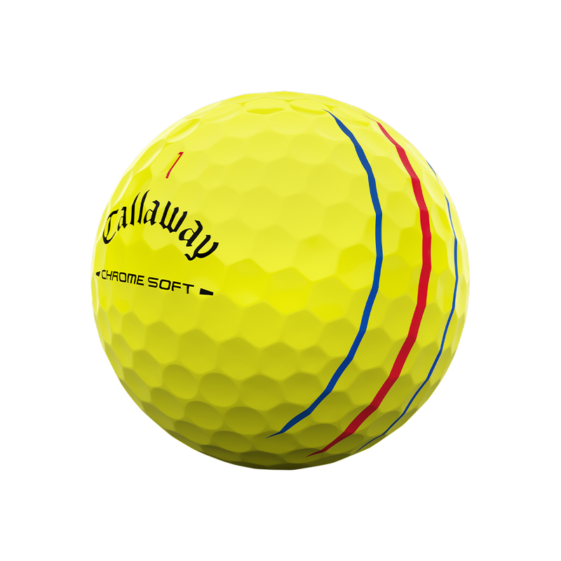 Chrome Soft Triple Track Yellow Golf Balls - View 3