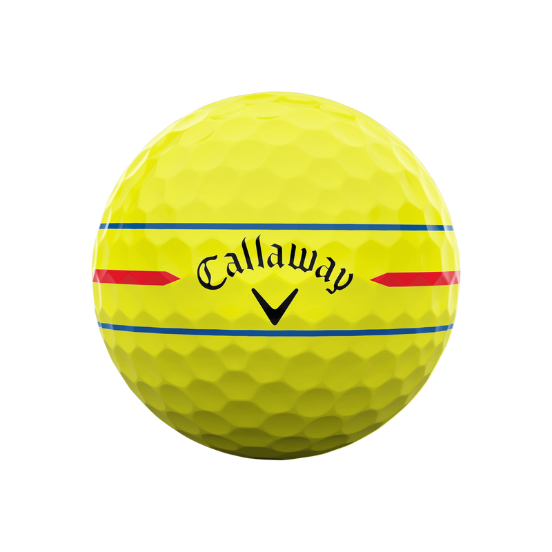 Balles de Golf Chrome Soft 360 Triple Track Jaunes - View 3