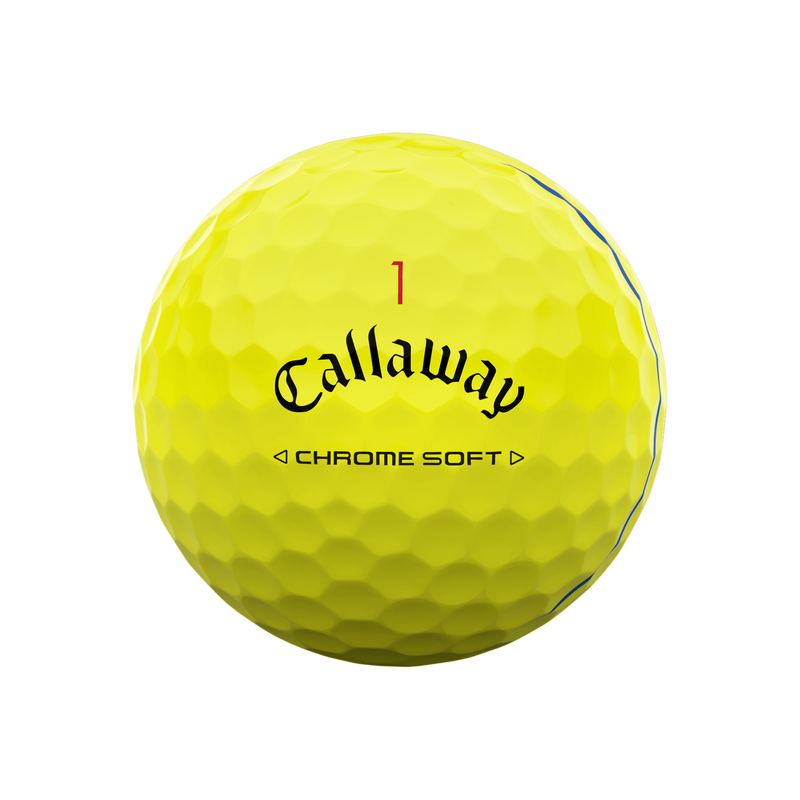 Balles de Golf Chrome Soft Triple Track Jaunes - View 3